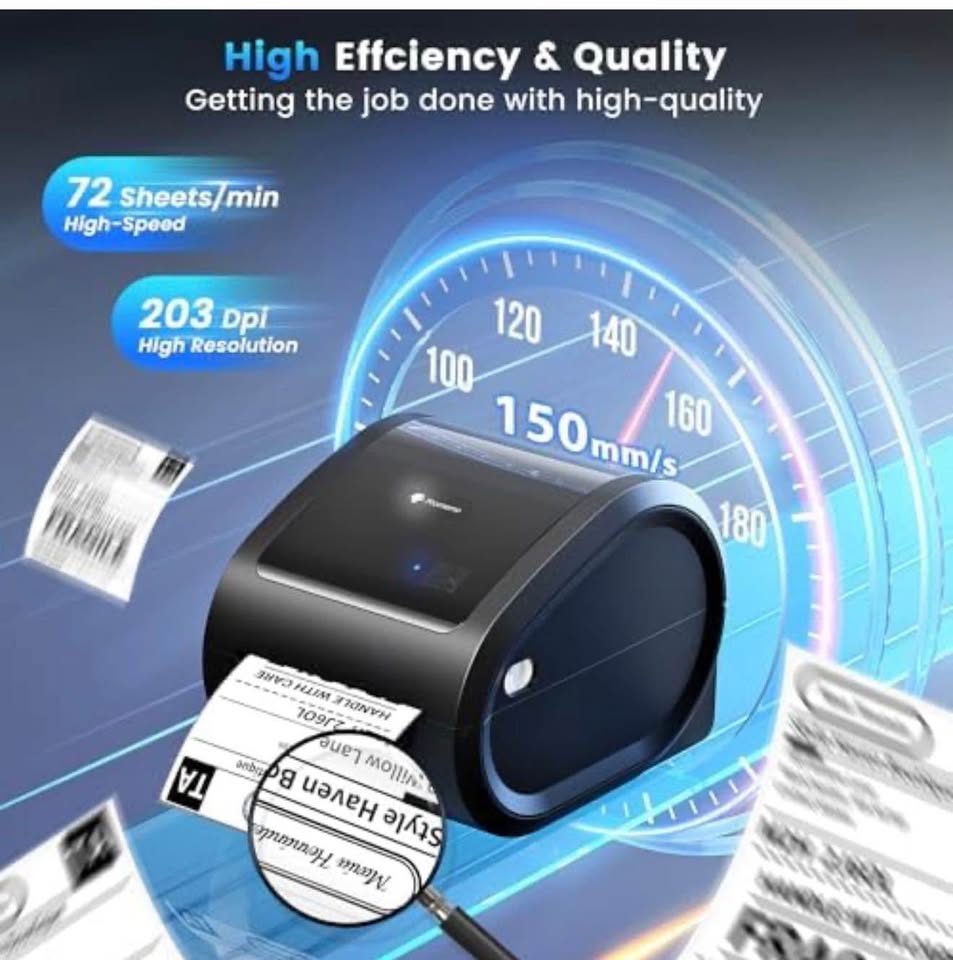 Phomemo D520BT Thermal Label Printer, 4x6 Bluetooth Shipping Label Printer for Small Business