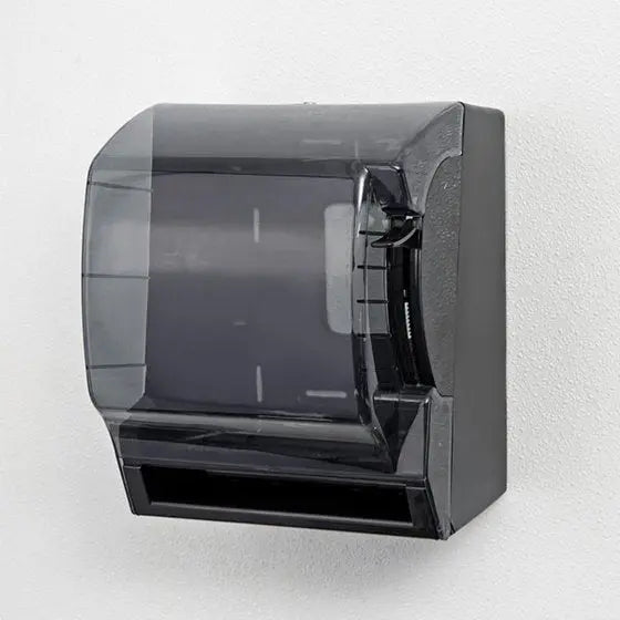 TrueCraftware- Square Plastic Lever Roll Paper Towel Dispenser 11" x 10-1/2" x 13-1/2"-Manual Towel Dispenser Wall Mounted Dispenser