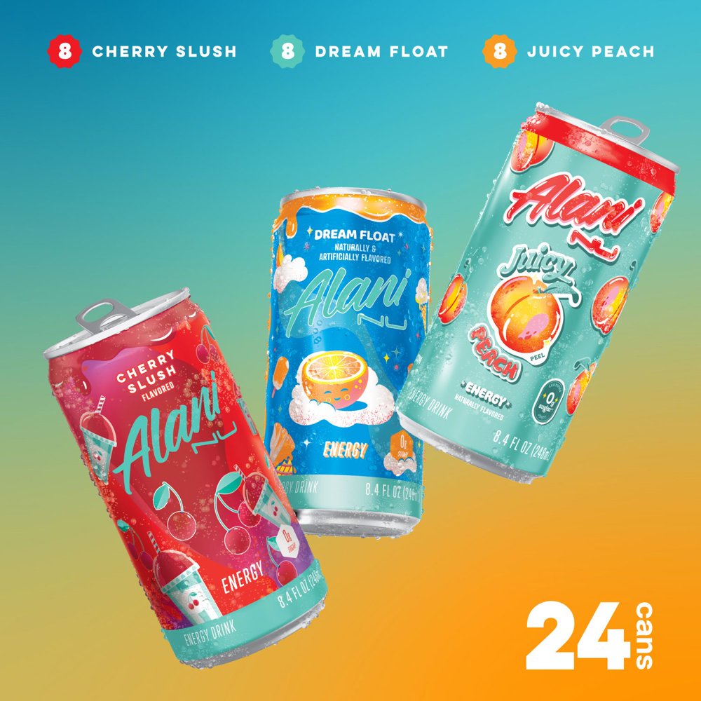 Alani Nu mini energy mixed flavor 8.4 fl oz 24-pack