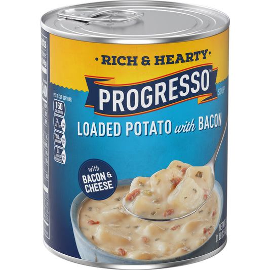 Progresso Rich & Hearty Loaded Potato with Bacon and Cheese Soup – 18.5 oz