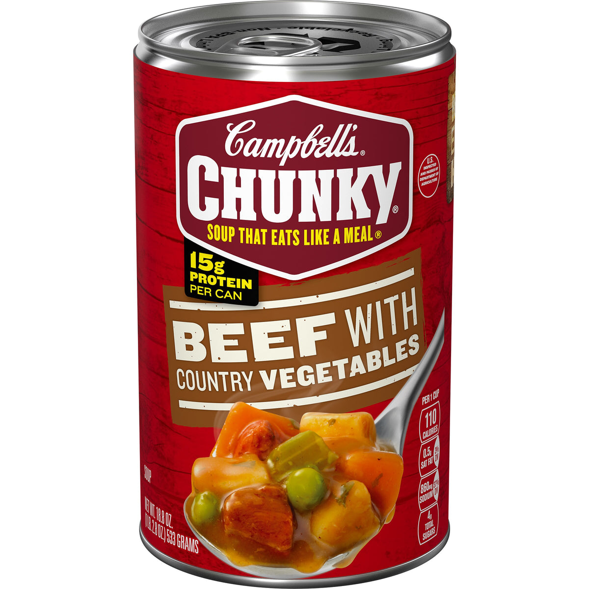 Campbell’s Chunky Beef Soup with Country Vegetables – 18.8 oz Can