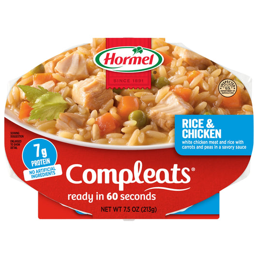 HORMEL COMPLEATS Rice and Chicken – 7.5 oz Tray