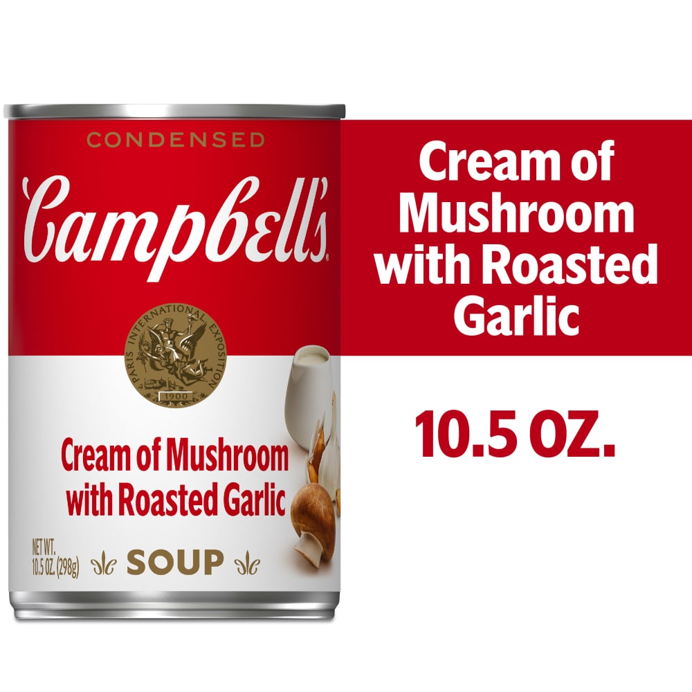 Campbell’s Condensed Cream of Mushroom Soup with Roasted Garlic – 10.5 oz Can