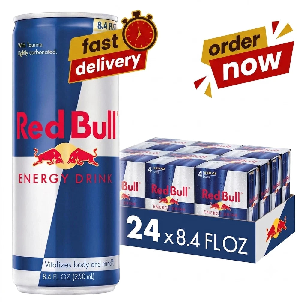 Red Bull Energy Drink 8.4 Fl Oz – 80mg Caffeine, Taurine & B Vitamins | Pack of 24